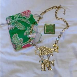 Lilly Pulitzer Gold Fish necklace
